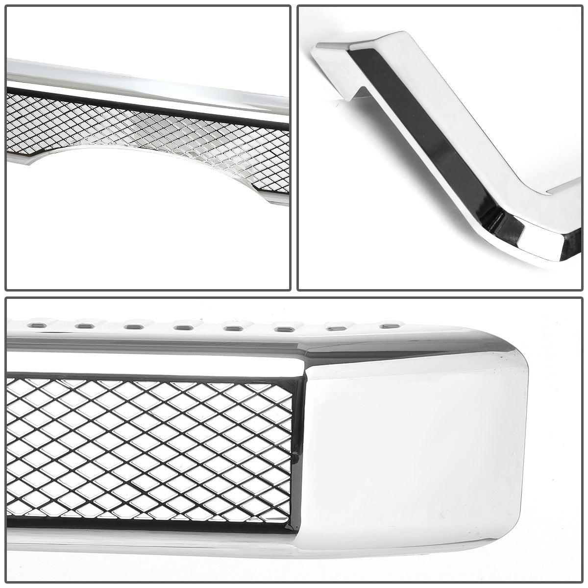 PARRILLA GRILLE OVERLAY - 11-16 FORD F-250, F-350 - DIAMOND MESH - FITS OVER FACTORY GRILLE WITHOUT VERTICAL BARS ONLY - CHROME