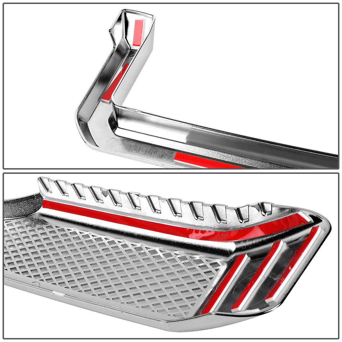 PARRILLA GRILLE OVERLAY - 11-16 FORD F-250, F-350 - DIAMOND MESH - FITS OVER FACTORY GRILLE WITHOUT VERTICAL BARS ONLY - CHROME