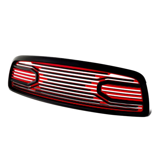 PARRILLA GRILLE - 09-12 DODGE RAM 1500 - SHUTTER STYLE - BLACK / RED