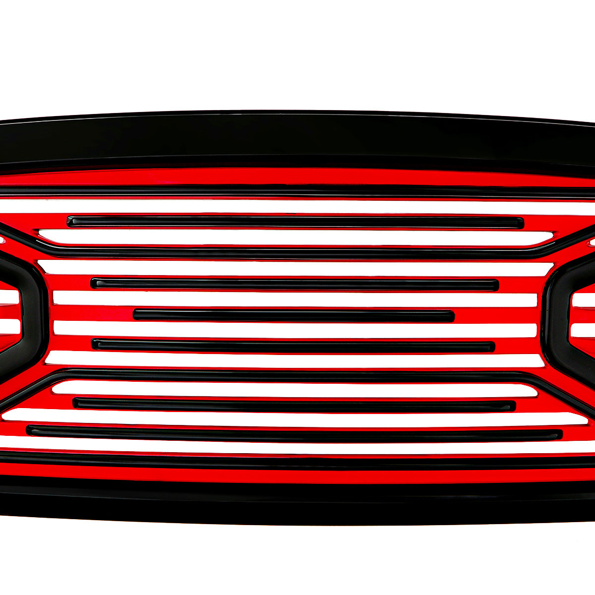 PARRILLA GRILLE - 09-12 DODGE RAM 1500 - SHUTTER STYLE - BLACK / RED