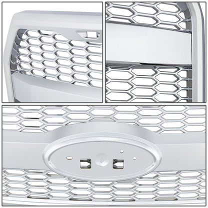 PARRILLA GRILLE - 15-17 FORD F-150 - HONEYCOMB MESH - W/ LED LIGHTS - CHROME