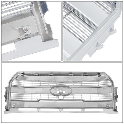 PARRILLA GRILLE - 15-17 FORD F-150 - 3-BAR STYLE - CHROME
