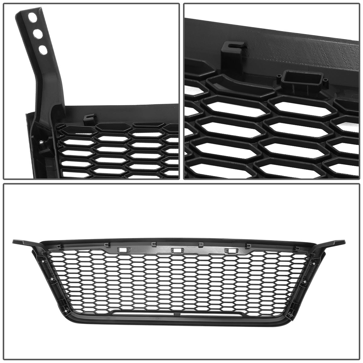 PARRILLA GRILLE - 04-08 FORD F-150 - HONEYCOMB MESH - W/ LED LIGHTS - MATTE BLACK