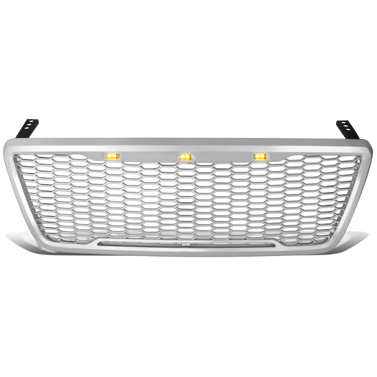 PARRILLA GRILLE - 04-08 FORD F-150 - HONEYCOMB MESH - W/ LED LIGHTS - CHROME