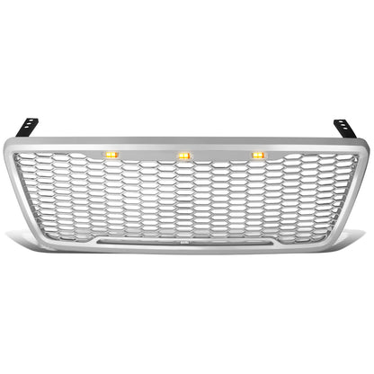 PARRILLA GRILLE - 04-08 FORD F-150 - HONEYCOMB MESH - W/ LED LIGHTS - CHROME