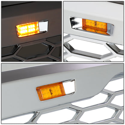 PARRILLA GRILLE - 04-08 FORD F-150 - HONEYCOMB MESH - W/ LED LIGHTS - CHROME