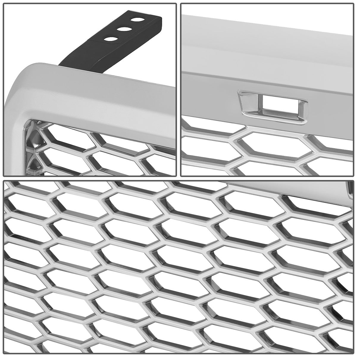 PARRILLA GRILLE - 04-08 FORD F-150 - HONEYCOMB MESH - W/ LED LIGHTS - CHROME