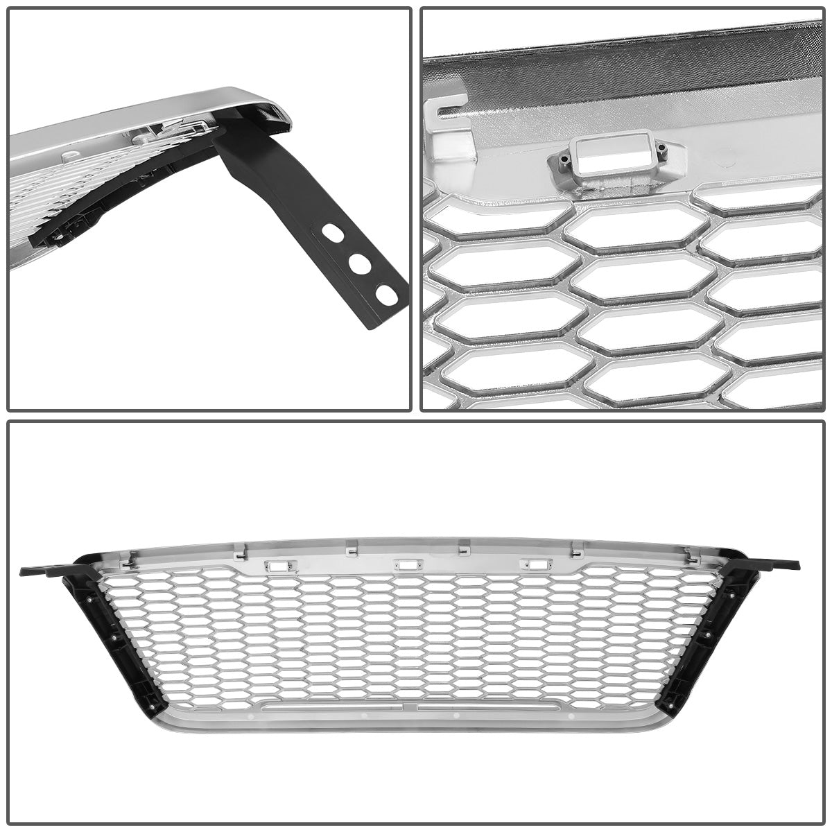 PARRILLA GRILLE - 04-08 FORD F-150 - HONEYCOMB MESH - W/ LED LIGHTS - CHROME