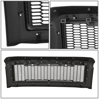 PARRILLA GRILLE - 08-10 FORD F-250, F-350 - HONEYCOMB MESH - W/ LED LIGHTS - MATTE BLACK