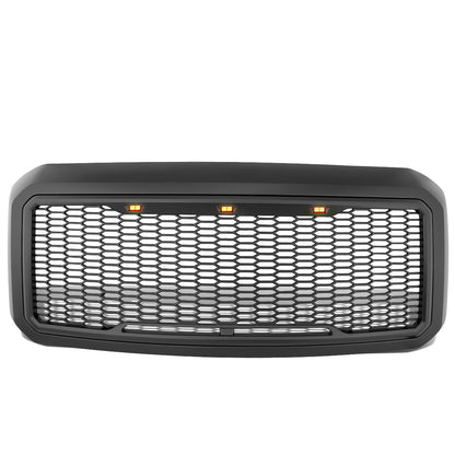 PARRILLA GRILLE - 11-16 FORD F-250, F-350, F-450, F-550 - HONEYCOMB MESH - W/ LED LIGHTS - MATTE BLACK