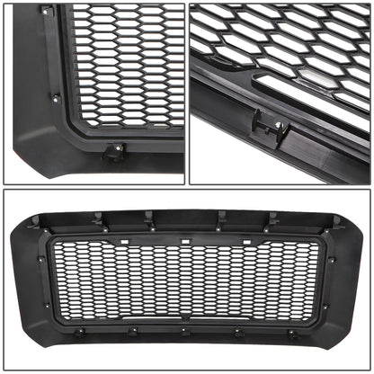 PARRILLA GRILLE - 11-16 FORD F-250, F-350, F-450, F-550 - HONEYCOMB MESH - W/ LED LIGHTS - MATTE BLACK