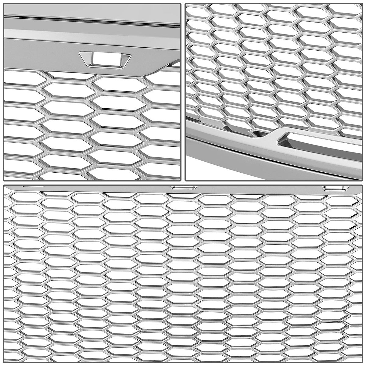 PARRILLA GRILLE - 11-16 FORD F-250, F-350, F-450, F-550 - HONEYCOMB MESH - W/ LED LIGHTS - CHROME