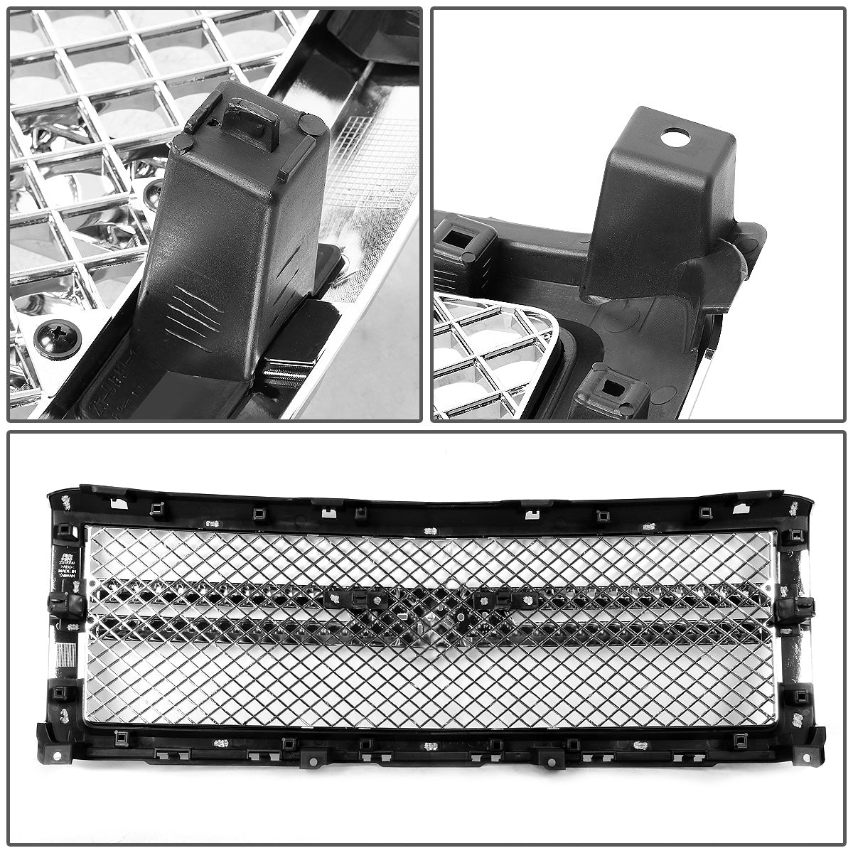PARRILLA GRILLE - 14-15 CHEVY SILVERADO 1500 - DIAMOND MESH STYLE - FRONT UPPER - ABS - CHROME
