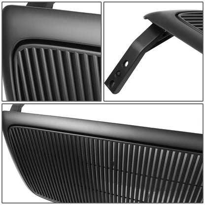 PARRILLA GRILLE - 04-08 FORD F-150 - VERTICAL FENCE STYLE - MATTE BLACK