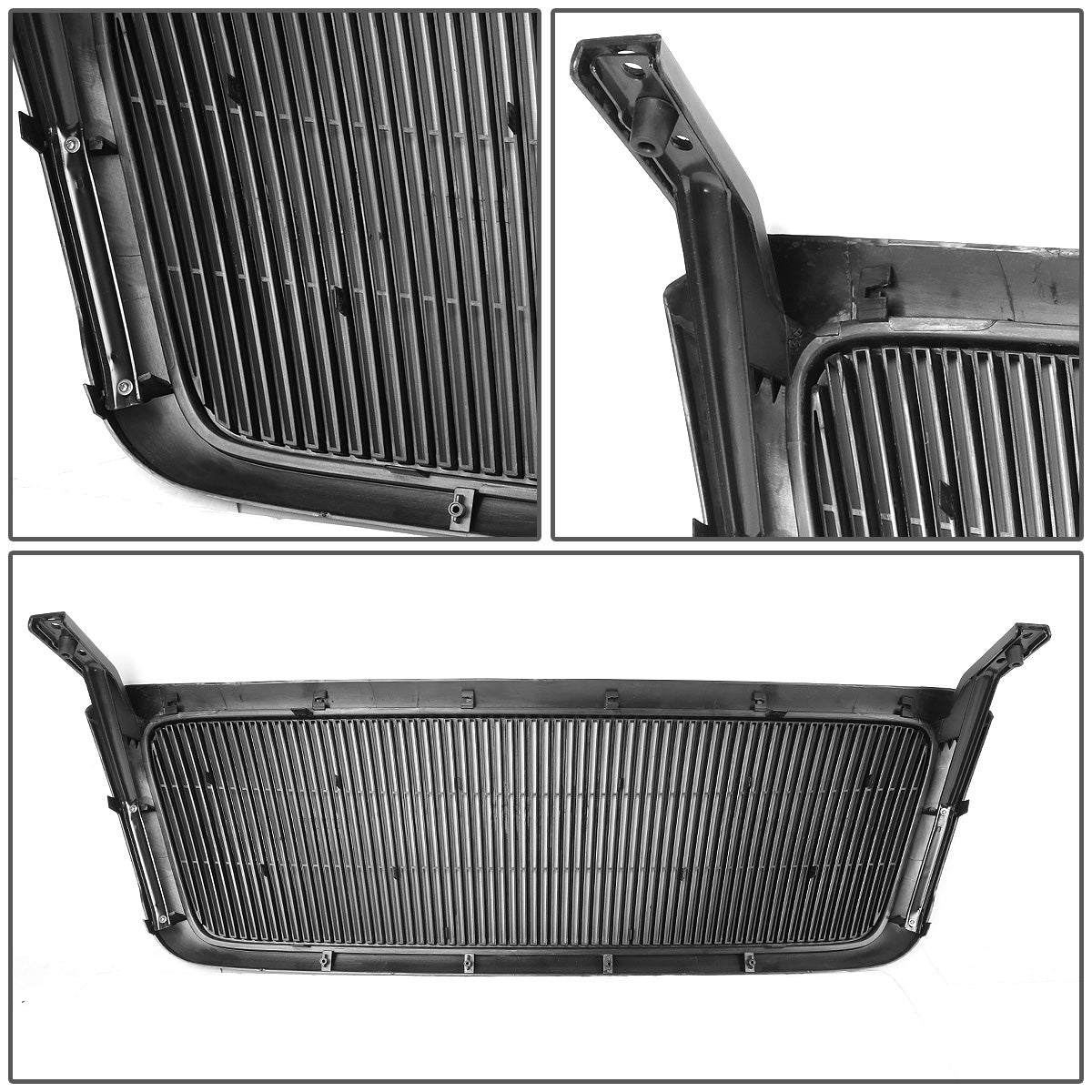 PARRILLA GRILLE - 04-08 FORD F-150 - VERTICAL FENCE STYLE - MATTE BLACK