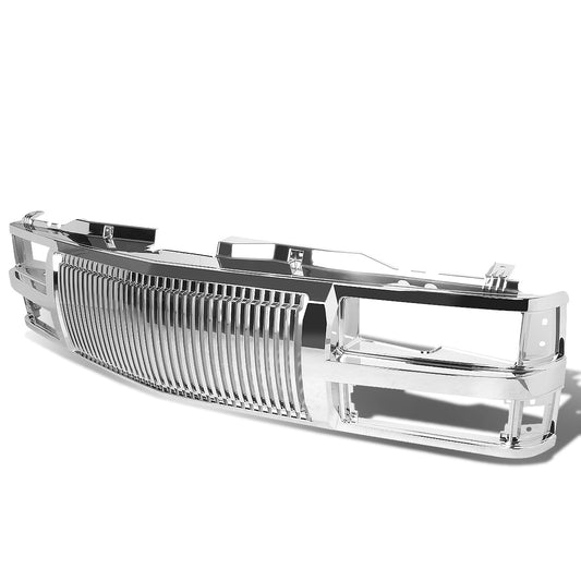 PARRILLA GRILLE - 94-98 CHEVY C1500, K1500 / 94-00 CHEVY C2500, C3500, K2500, K3500 / 94-99 CHEVY SUBURBAN C1500, C2500, K1500, K2500 / 94 CHEVY BLAZER / 95-99 CHEVY TAHOE / 2000 CHEVY TAHOE - VERTICAL FENCE STYLE - ABS - CHROME