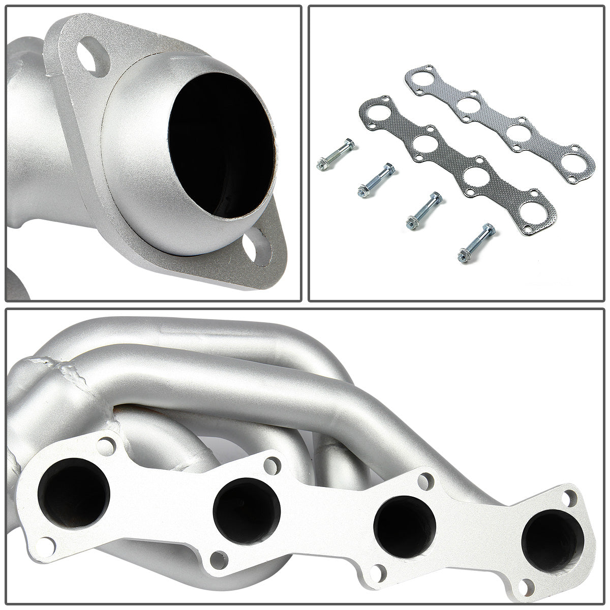 HEADERS SILVER - 04-08 FORD F-150 F150 XL/XLT/STX 4.6L V8 PICKUP