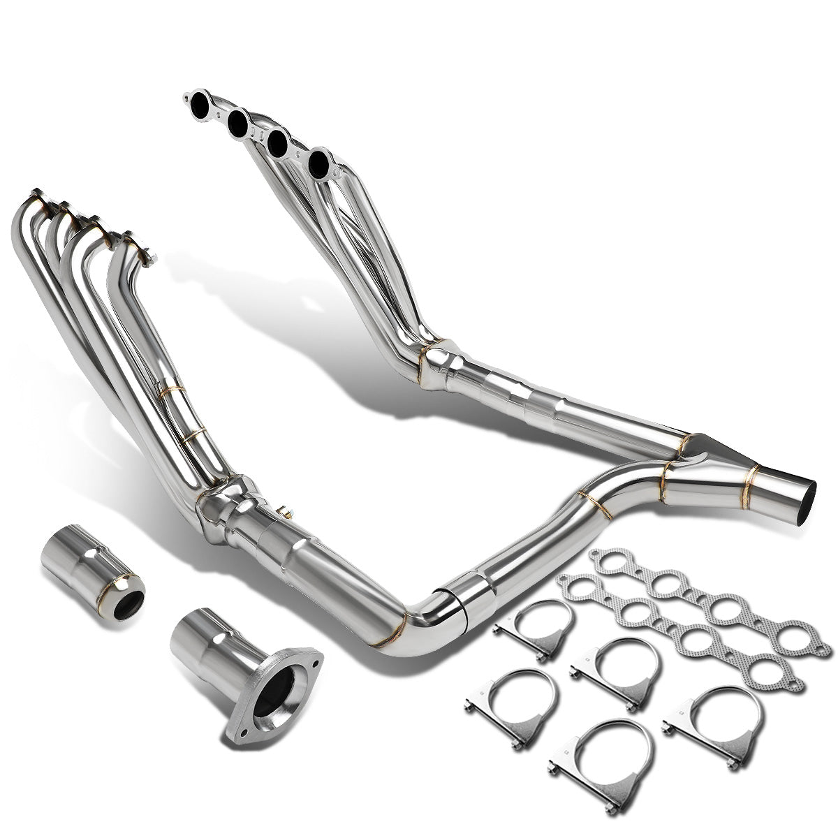HEADERS STAINLESS STEEL - 07-13 CHEVY SILVERADO/ GMC SIERRA 1500/2500HD/3500HD 4.8/5.3/6.0/6.2L + Y-PIPE