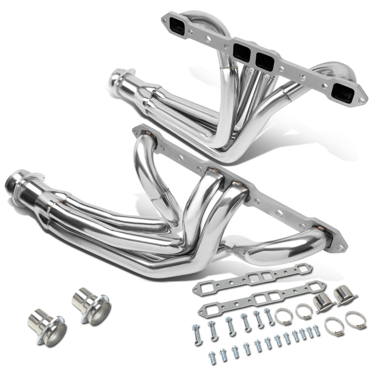 HEADERS STAINLESS STEEL - 68-78 DODGE RAMCHARGER W100, W100 PICKUP, W150, W200, W200 PICKUP / 74-78 PLYMOUTH TRAILDUSTER - ONLY FITS 5.9L, 6.3L, 6.6L, 6.8L, 7.0L, 7.2L V8 - LONG TUBE