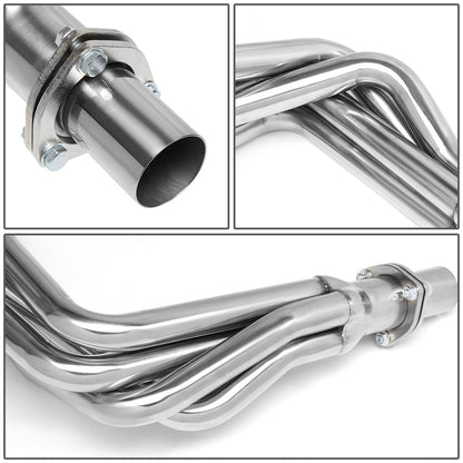 HEADERS STAINLESS STEEL - 80-82 FORD F-150 F-250 , F-350 5.8L 6.6L V8 - MUST MODIFY STOCK EXHAUST TO RETAIN CATALYTIC CONVERTERS. - WILL NOT FIT TRUCKS WITH POWER TAKE OFF - LONG TUBE