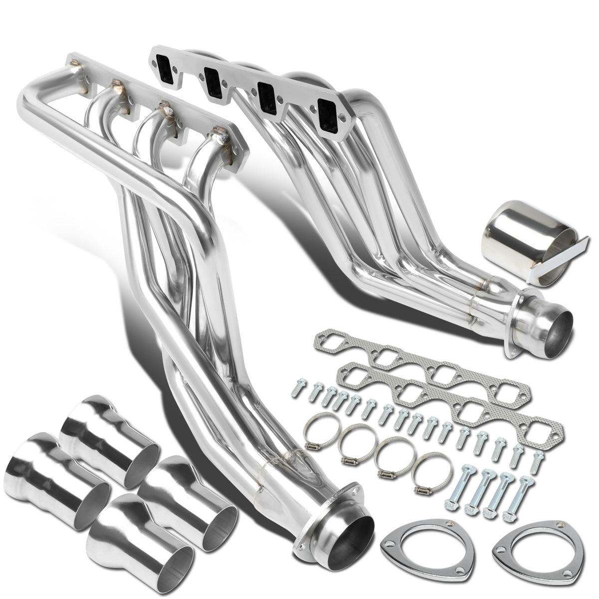 HEADERS STAINLESS STEEL - 80-96 FORD F-150 / F-250 / F-350 BRONCO 5.0L V8 - 2WD&4WD - LONG TUBE