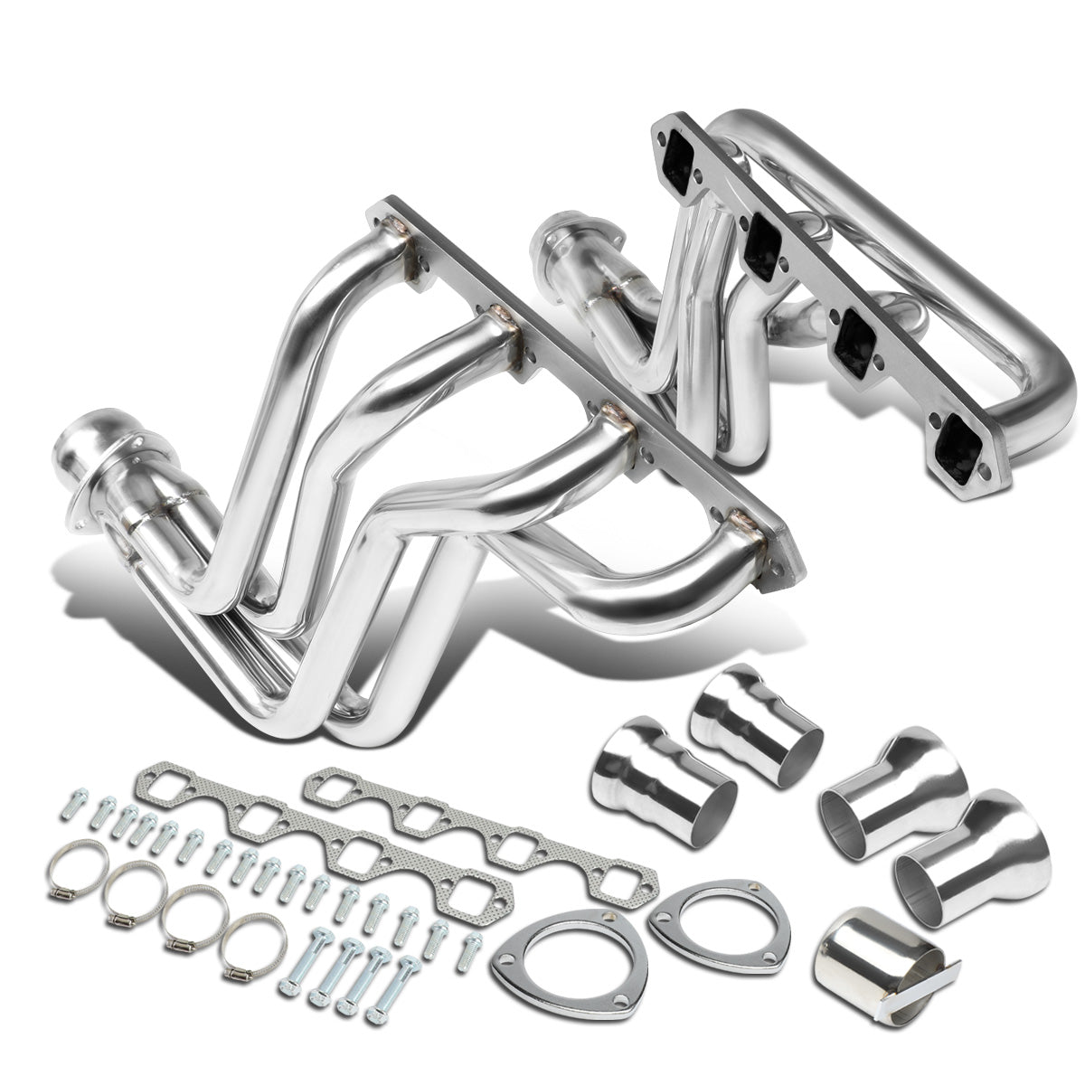 HEADERS STAINLESS STEEL - 80-96 FORD F-150 / F-250 / F-350 BRONCO 5.0L V8 - 2WD&4WD - LONG TUBE