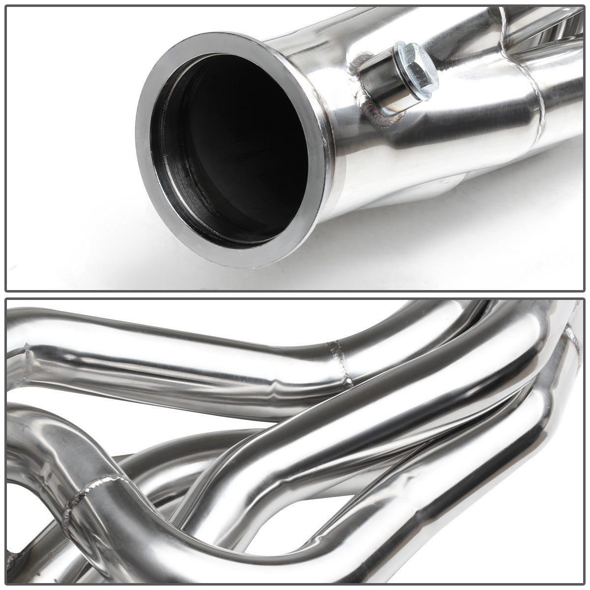 HEADERS STAINLESS STEEL - 96-04 FORD MUSTANG GT 4.6L V8 - LONG TUBE - CLAMP ON