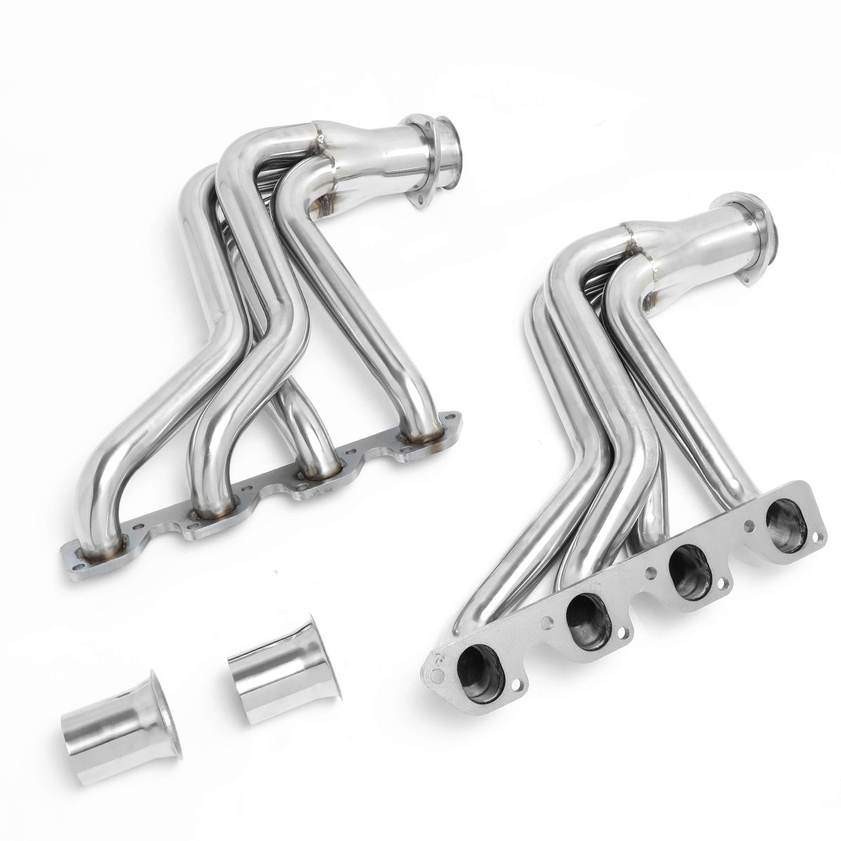 HEADERS STAINLESS STEEL - 77-79 FORD F-100 F-150 F-250 WITH 5.8 6.6 V8 - MODIFICATION TO STOCK EXHAUST REQUIRED TO RETAIN STOCK CATALYTIC CONVERTER - LONG TUBE