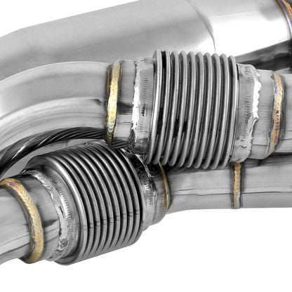 HEADERS STAINLESS STEEL - 13-14 SCION FR-S / SUBARU BRZ WITH HIGH FLOW INTERNAL SLEEVED FLEX PIPE & CAT