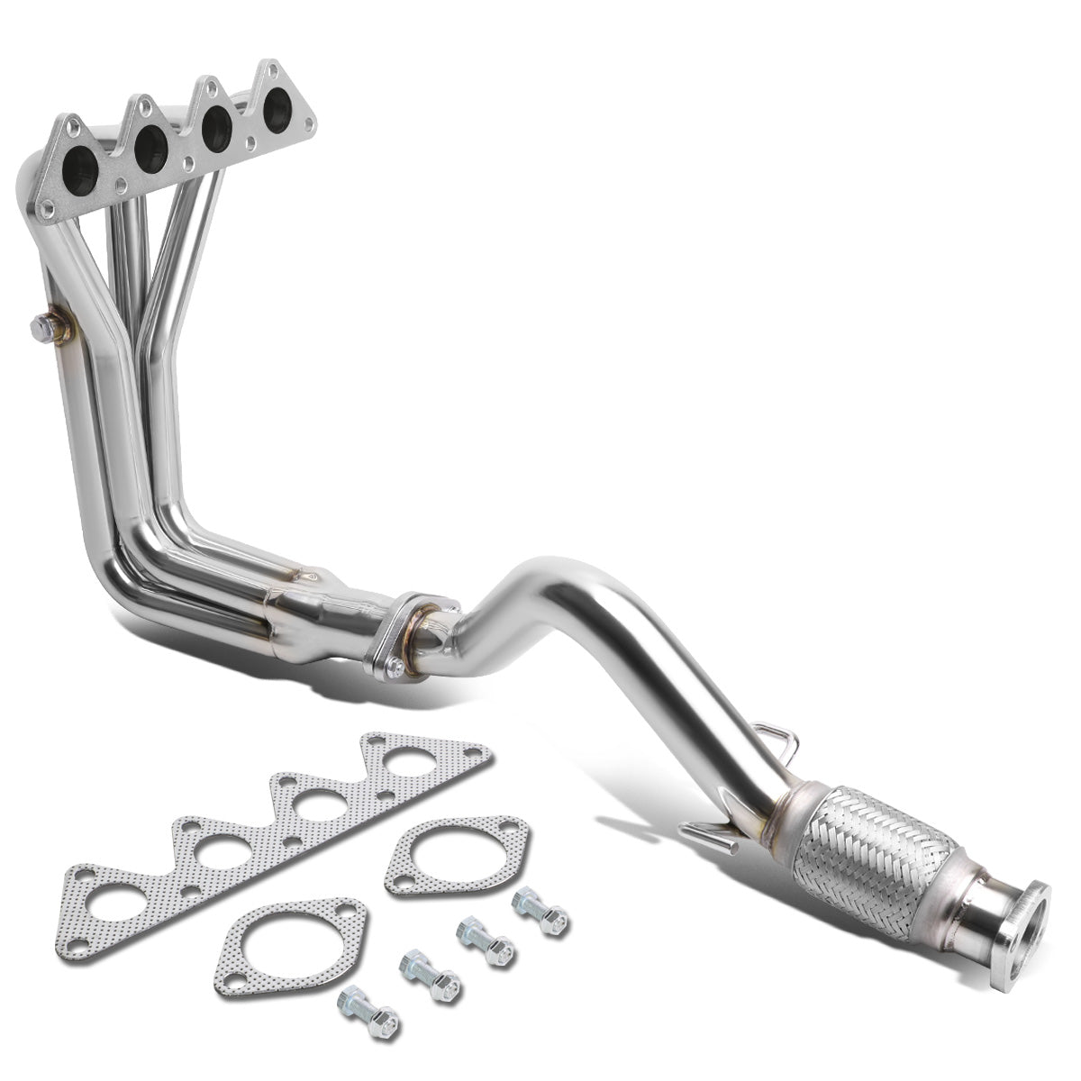 HEADERS STAINLESS STEEL - 06-11 HYUNDAI ACCENT / KIA RIO / RIO5 - INCLUDES MIDPIPE