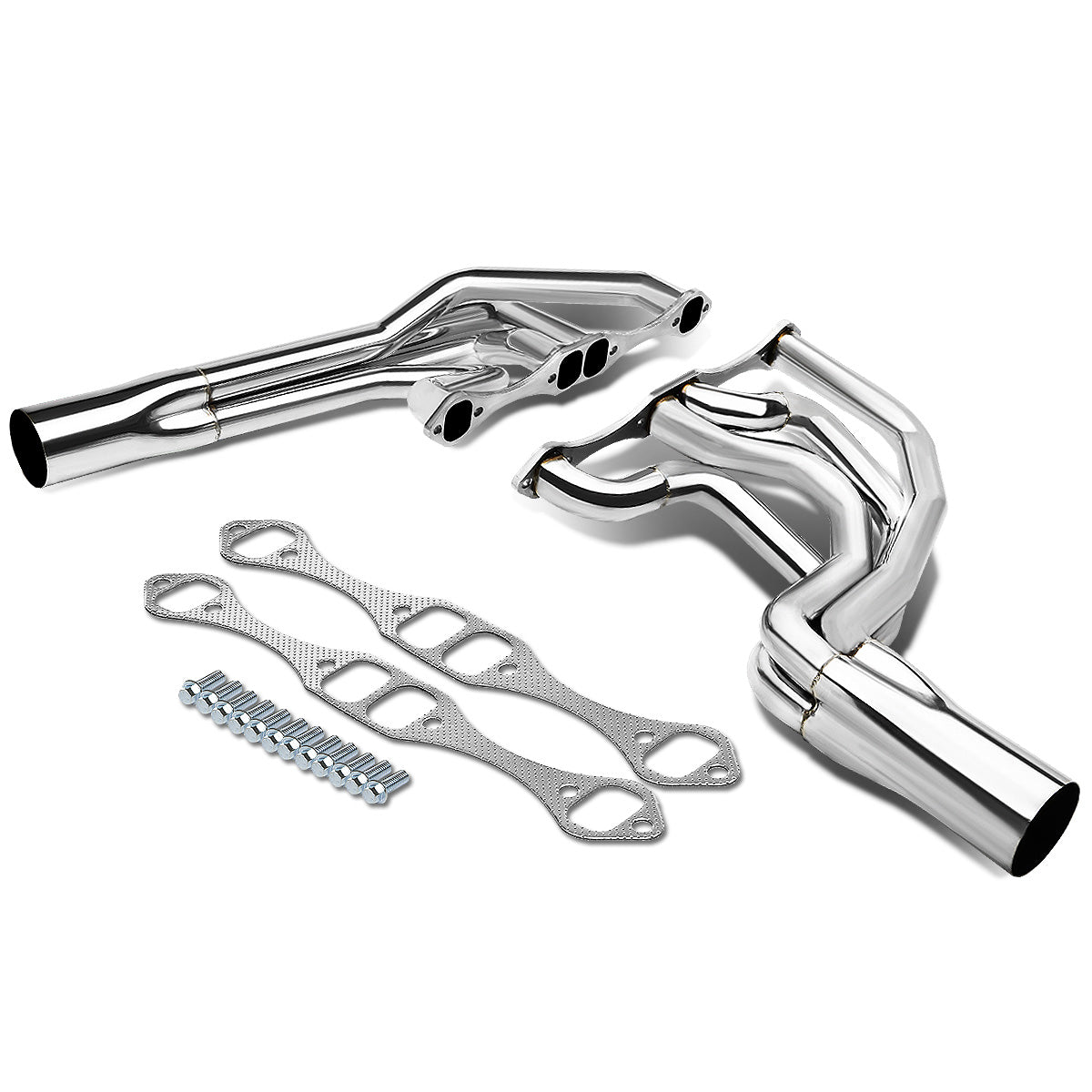 HEADERS STAINLESS STEEL - 70-96 CHEVY SMALL BLOCK SBC 283/305/327/350/400 - IMCA CIRCLE TRACK POLISH 2X 4-1