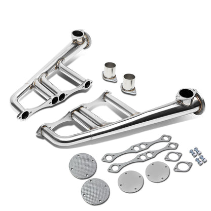 HEADERS STAINLESS STEEL - 70-96 CHEVY SMALL BLOCK HUGGER SBC 283 / 305 / 327 / 350 / 400 - LAKE STYLE