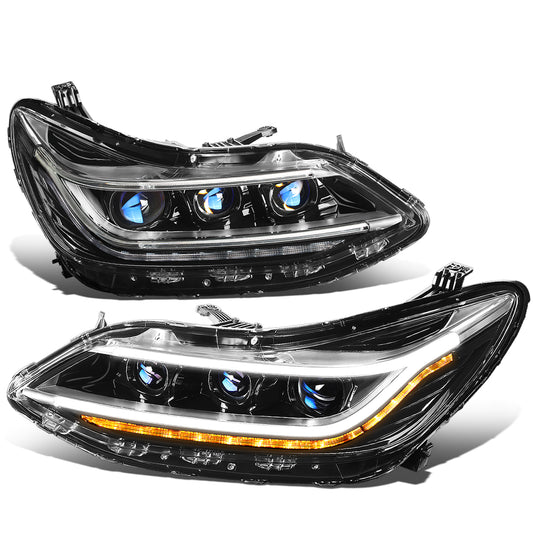 FAROS 16-19 CHEVY CRUZE - 3D - HALO PROJECTOR - LED - H7 LOW BEAM / HIGH BEAM - BLACK HOUSING / CLEAR LENS