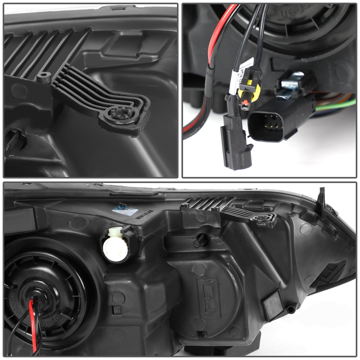 FAROS 16-19 CHEVY CRUZE - 3D - HALO PROJECTOR - LED - H7 LOW BEAM / HIGH BEAM - BLACK HOUSING / CLEAR LENS