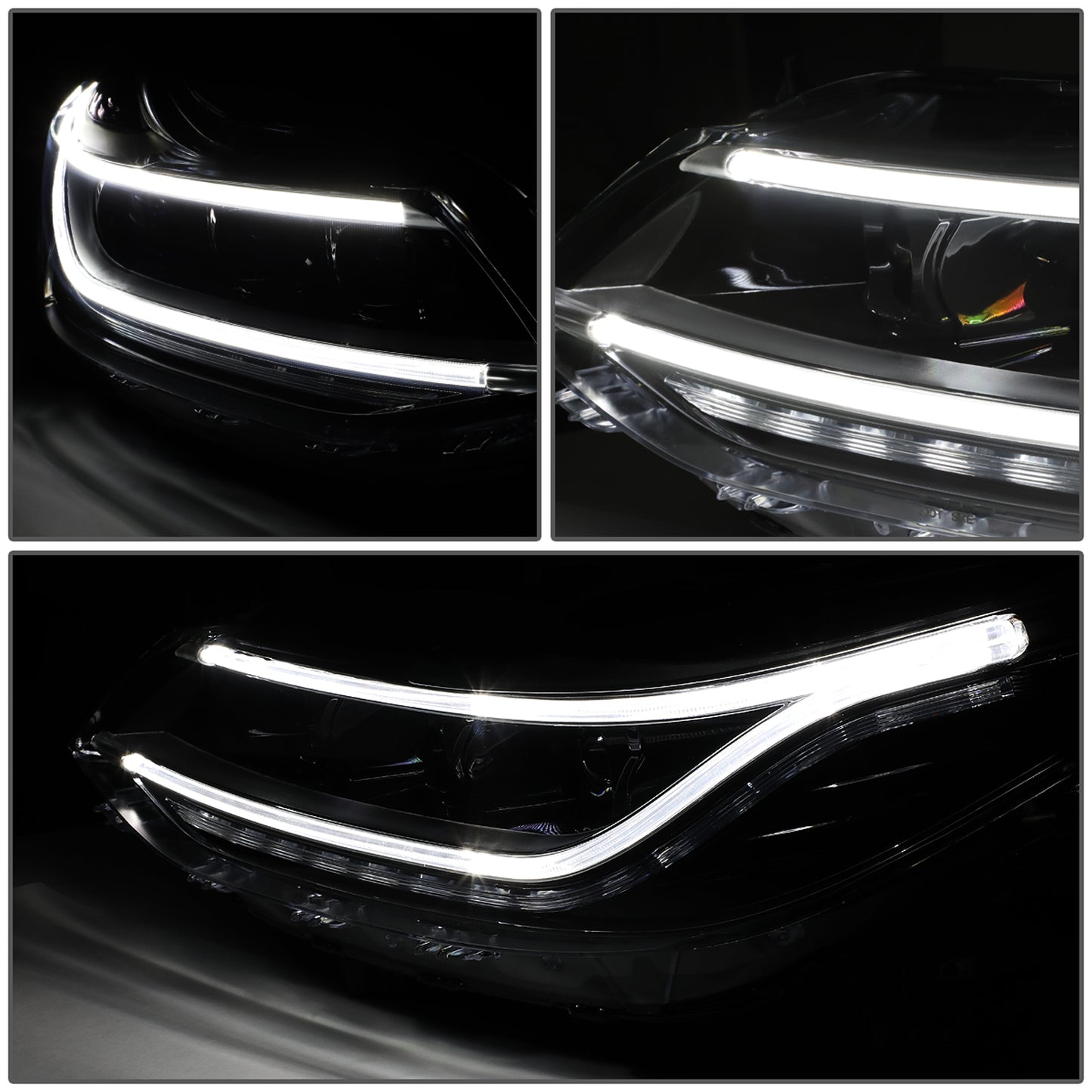 FAROS 16-19 CHEVY CRUZE - 3D - HALO PROJECTOR - LED - H7 LOW BEAM / HIGH BEAM - BLACK HOUSING / CLEAR LENS