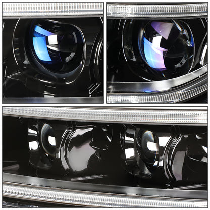 FAROS 16-19 CHEVY CRUZE - 3D - HALO PROJECTOR - LED - H7 LOW BEAM / HIGH BEAM - BLACK HOUSING / CLEAR LENS