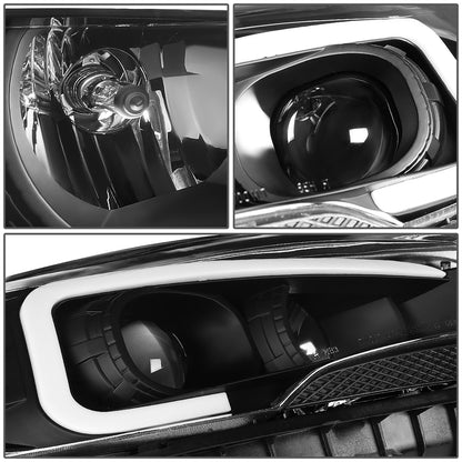 FAROS 13-16 FORD ESCAPE - 3D - LED DRL - PROJECTOR - BLACK HOUSING / AMBER CORNER - H1 LOW BEAM / H8 HIGH BEAM / 168 MARKER BULB