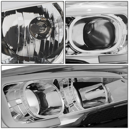 FAROS 13-16 FORD ESCAPE - 3D - LED DRL - PROJECTOR - CHROME HOUSING / CLEAR CORNER - H1 LOW BEAM / H8 HIGH BEAM / 168 MARKER BULB
