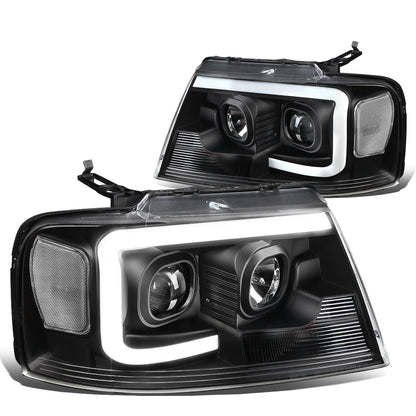 FAROS 04-08 FORD F-150 / 06-08 LINCOLN MARK LT - 3D LED - C-BAR - BLACK HOUSING / CLEAR CORNER - H11 LOW BEAM / H11 HIGH BEAM