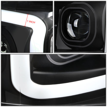 FAROS 04-08 FORD F-150 / 06-08 LINCOLN MARK LT - 3D LED - C-BAR - BLACK HOUSING / CLEAR CORNER - H11 LOW BEAM / H11 HIGH BEAM