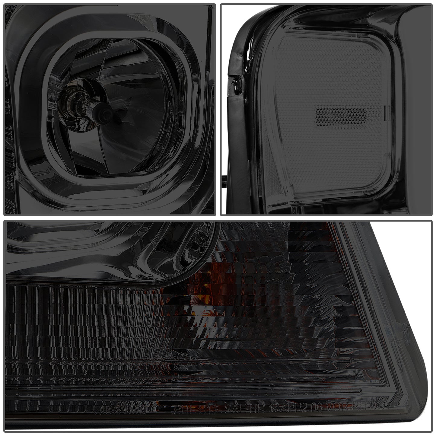 FAROS 04-08 FORD F-150 / 06-08 LINCOLN MARK LT - 3D LED - C-BAR - SMOKE HOUSING / CLEAR CORNER - H11 LOW BEAM / H11 HIGH BEAM