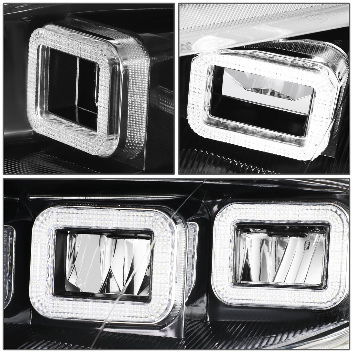 FAROS 03-05 MAZDA 6 - 3D - LED HALO DRL - SEQUENTIAL TURN SIGNAL - BLACK HOUSING