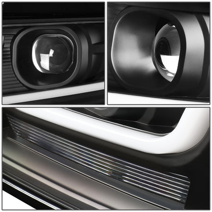 FAROS 15-18 CHEVY SUBURBAN / 15-18 CHEVY TAHOE - ONLY FITS MODELS WITH HALOGEN HEADLIGHTS - DUAL PROJECTOR - 3D - LED - BLACK HOUSING / CLEAR CORNER - H7 LOW / H1 HIGH BEAM