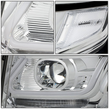 FAROS 15-18 CHEVY SUBURBAN / 15-18 CHEVY TAHOE - ONLY FITS MODELS WITH HALOGEN HEADLIGHTS - DUAL PROJECTOR - 3D - LED - CHROME HOUSING / CLEAR CORNER - H7 LOW / H1 HIGH BEAM