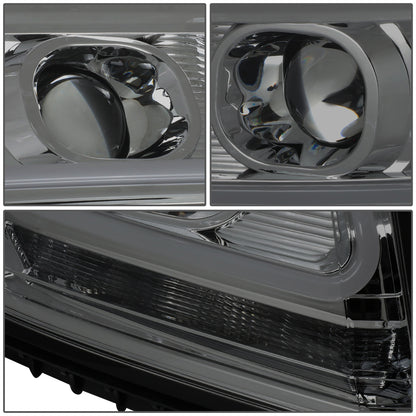FAROS 15-18 CHEVY SUBURBAN / 15-18 CHEVY TAHOE - ONLY FITS MODELS WITH HALOGEN HEADLIGHTS - DUAL PROJECTOR - 3D - LED - SMOKE HOUSING / CLEAR CORNER - H7 LOW / H1 HIGH BEAM