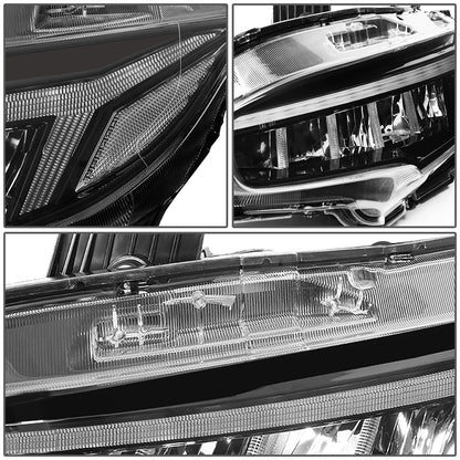 FAROS 16-18 HONDA CIVIC - FITS MODELS WITH HALOGEN HEADLIGHTS ONLY - 3D - LED DRL - SEQUENTIAL TURN SIGNAL - BLACK HOUSING