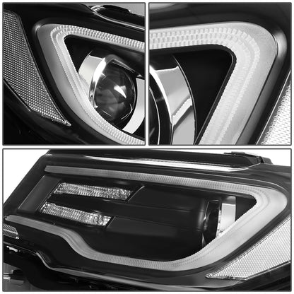 FAROS 17-19 JEEP COMPASS - FITS MODELS WITH HALOGEN HEADLIGHTS ONLY - 3D - LED DRL - SEQUENTIAL TURN SIGNAL - BLACK HOUSING - H7 LOW / HIGH BEAM