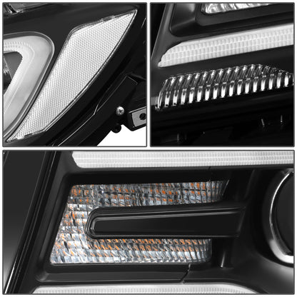 FAROS 17-19 JEEP COMPASS - FITS MODELS WITH HALOGEN HEADLIGHTS ONLY - 3D - LED DRL - SEQUENTIAL TURN SIGNAL - BLACK HOUSING - H7 LOW / HIGH BEAM