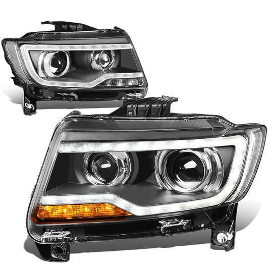 FAROS 11-16 JEEP COMPASS 4-DOOR - W/ DRL - BLACK HOUSING - H7 LOW BEAM / HIGH BEAM