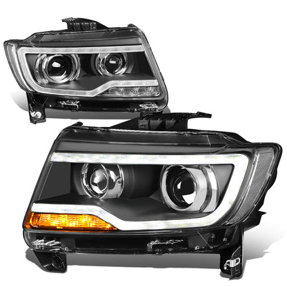 FAROS 11-16 JEEP COMPASS 4-DOOR - W/ DRL - BLACK HOUSING - H7 LOW BEAM / HIGH BEAM